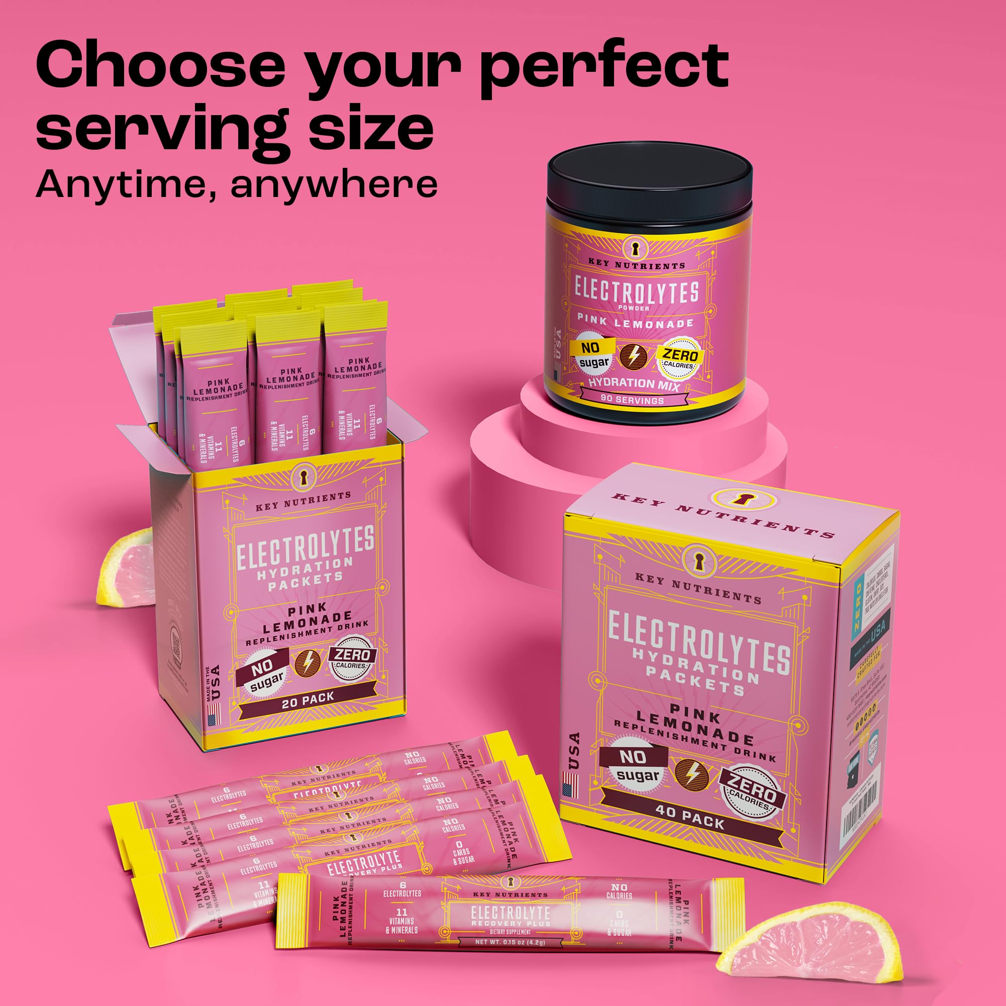 KEY NUTRIENTS goût limonade rose – expérience rafraîchissante lors d'efforts.