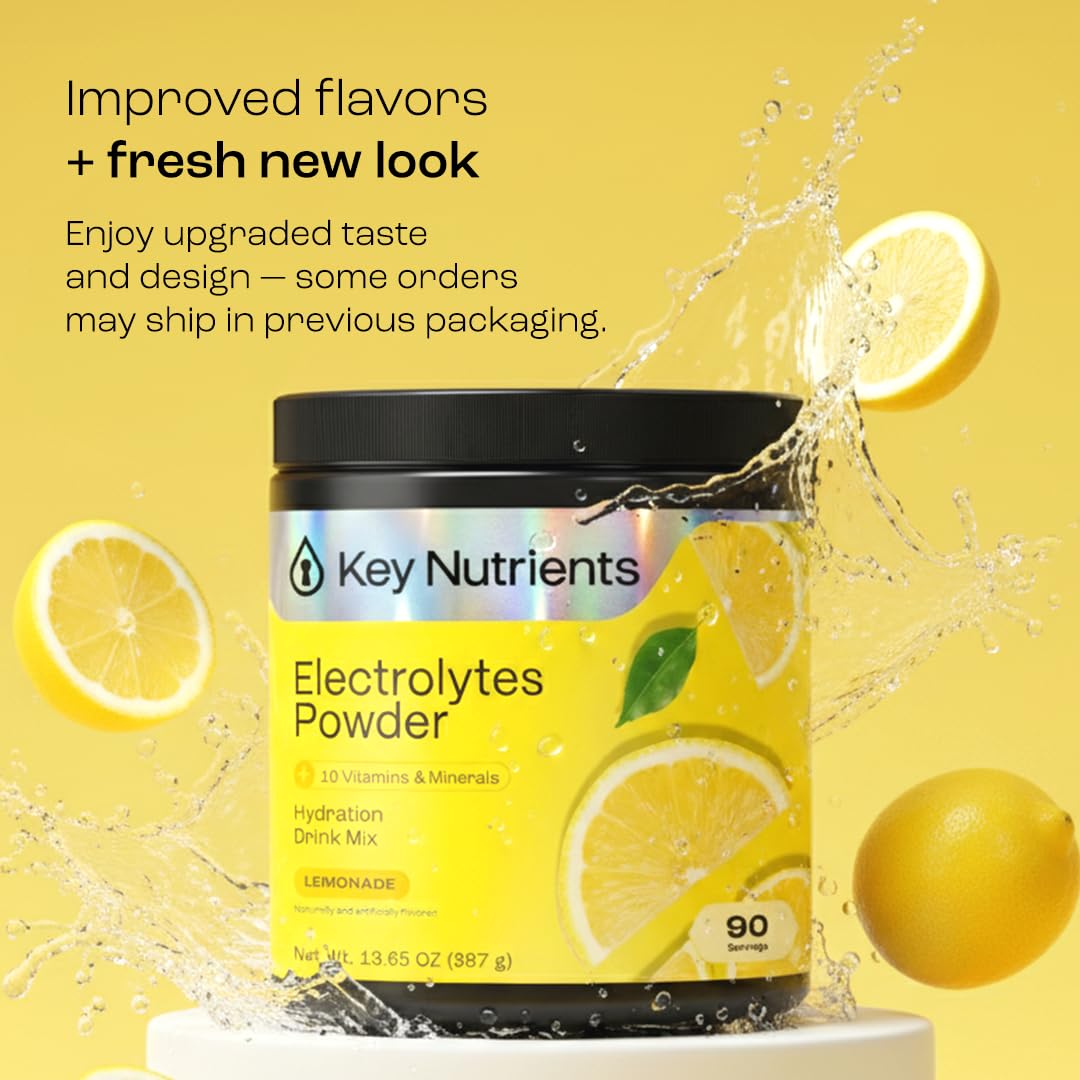 KEY NUTRIENTS Poudre électrolytes sans sucre idéale après l'effort.