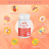 KFG CoQ10 200 mg, vitamine E: protection antioxydante et absorption optimale.