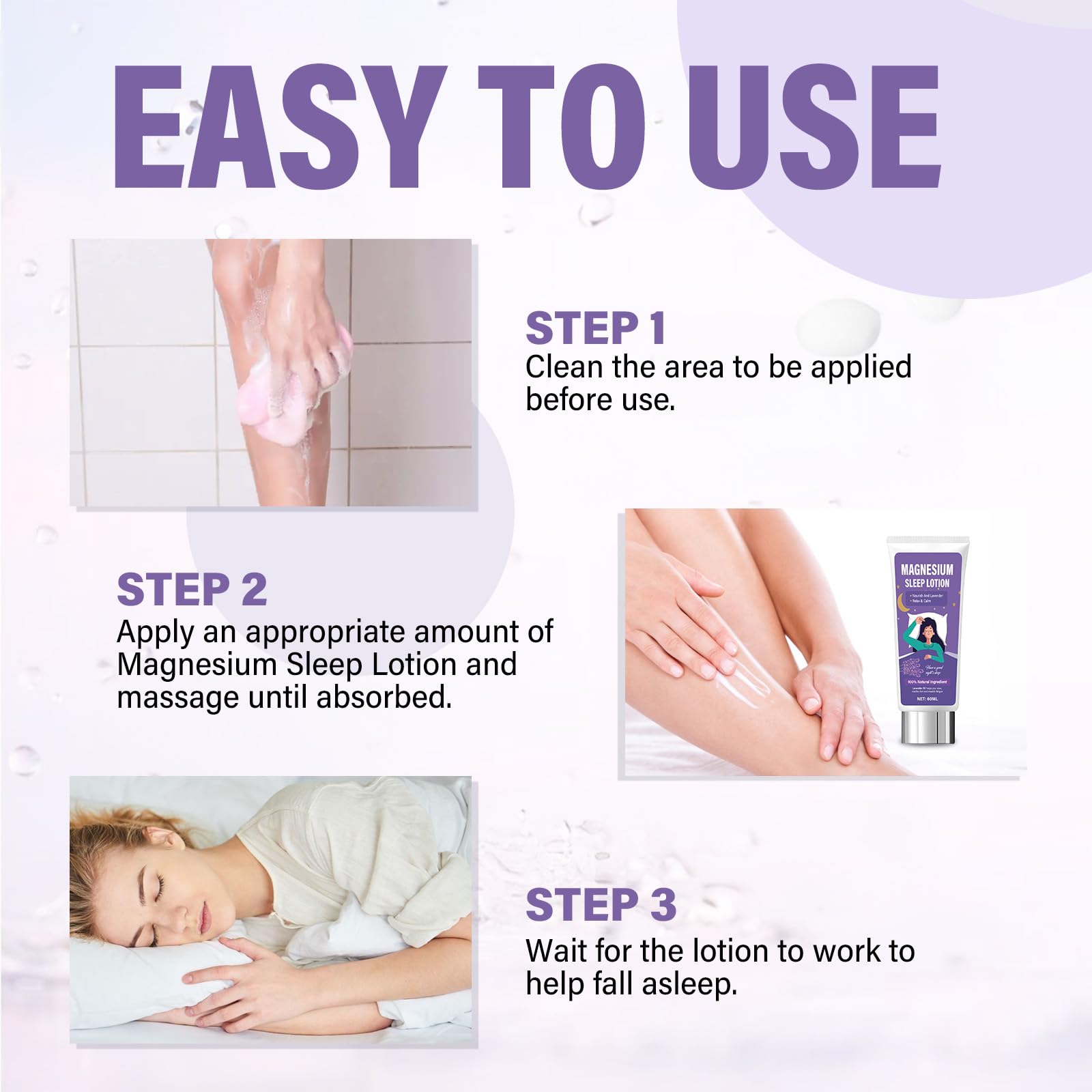KFQHBQ lavande relaxante : parfum léger favorisant le sommeil
