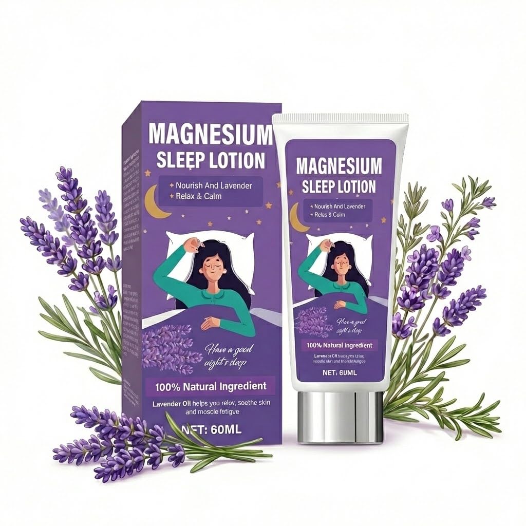 KFQHBQ lotion magnesium nuit : flacon pratique pour une relaxation avant le coucher