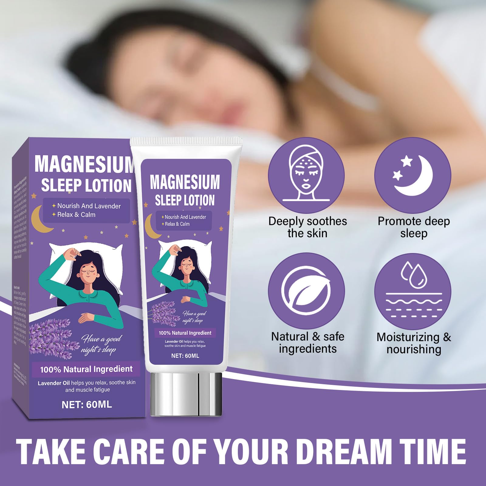 KFQHBQ crème magnésium nuit : soin léger pour peau douce et hydratée