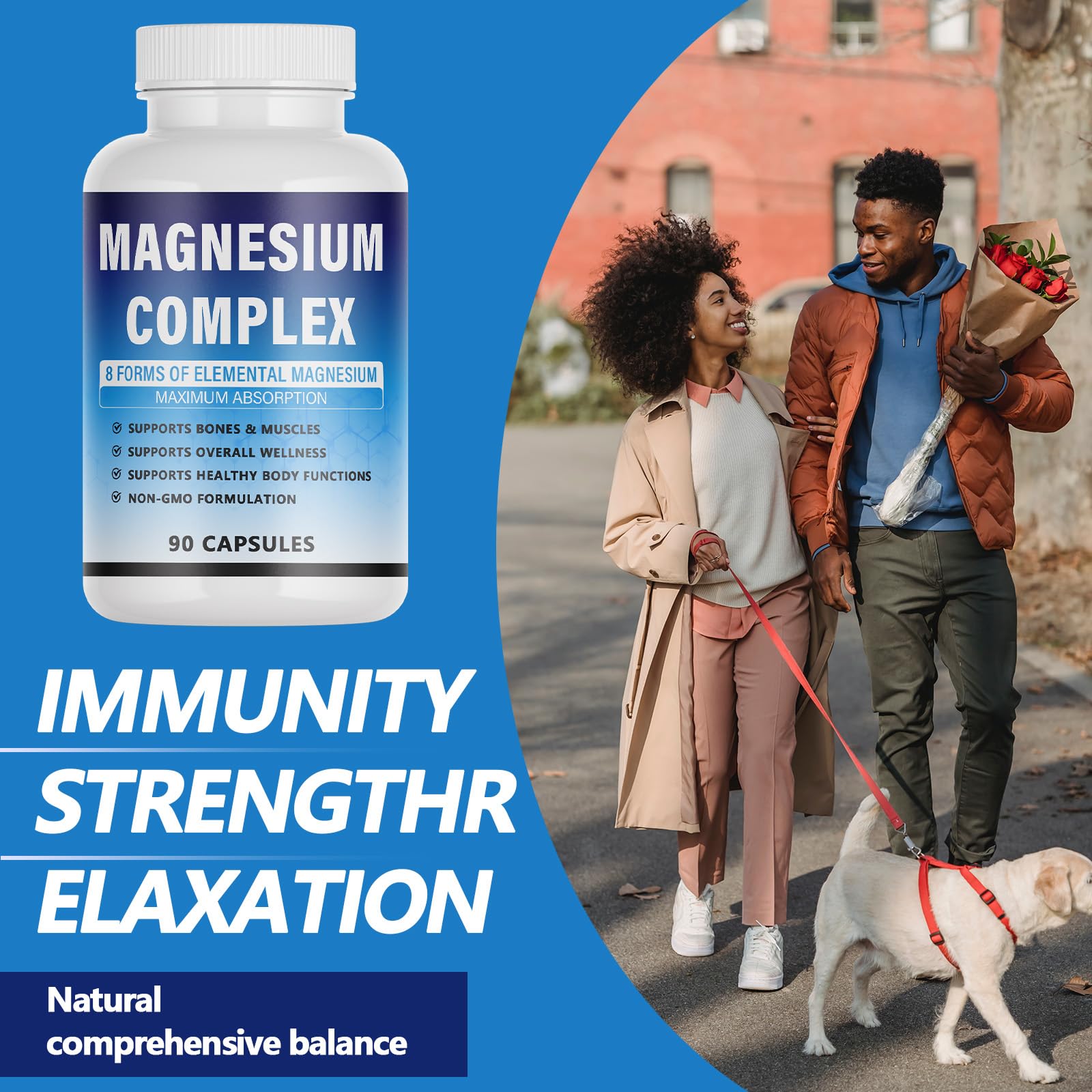 KFUKFU Magnésium Complex – capsules visibles, absorption facile.