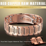 KGP bracelet cuivre magnétique vintage avec fermoir pliable et sécurité.