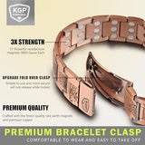 KGP bracelet cuivre magnétique vintage ajustement jusqu à 23 cm pour un port personnalisé.