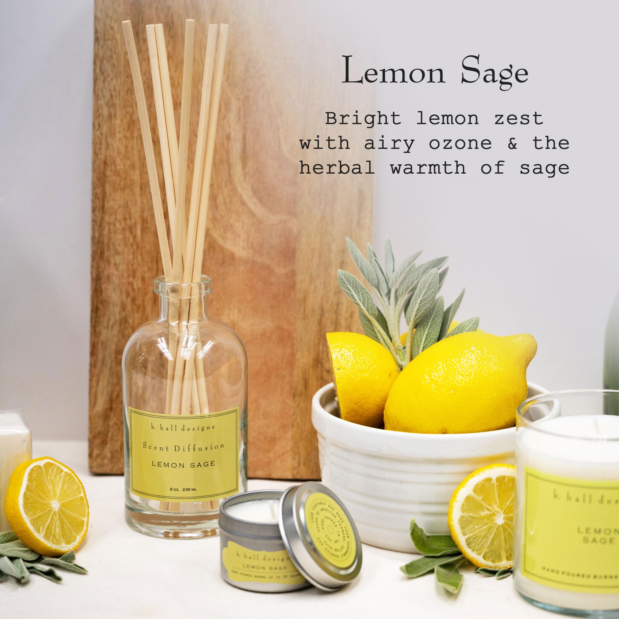 Diffusion à la maison avec K. Hall Designs Lemon Sage ambiance fraîche