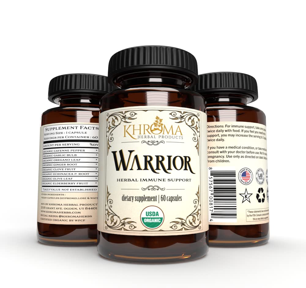 Khroma Warrior – bouteille d immunité à base d herbes soutien naturel potentiel