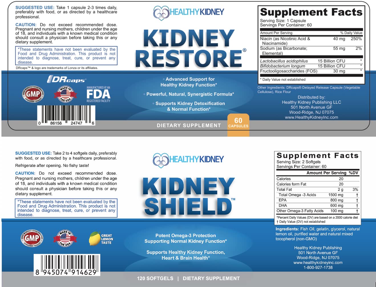 Kidney Restore — capsules à libération retardée pour une absorption efficace.