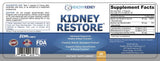Kidney Restore, dosage illustré guidant la prise quotidienne des gélules.