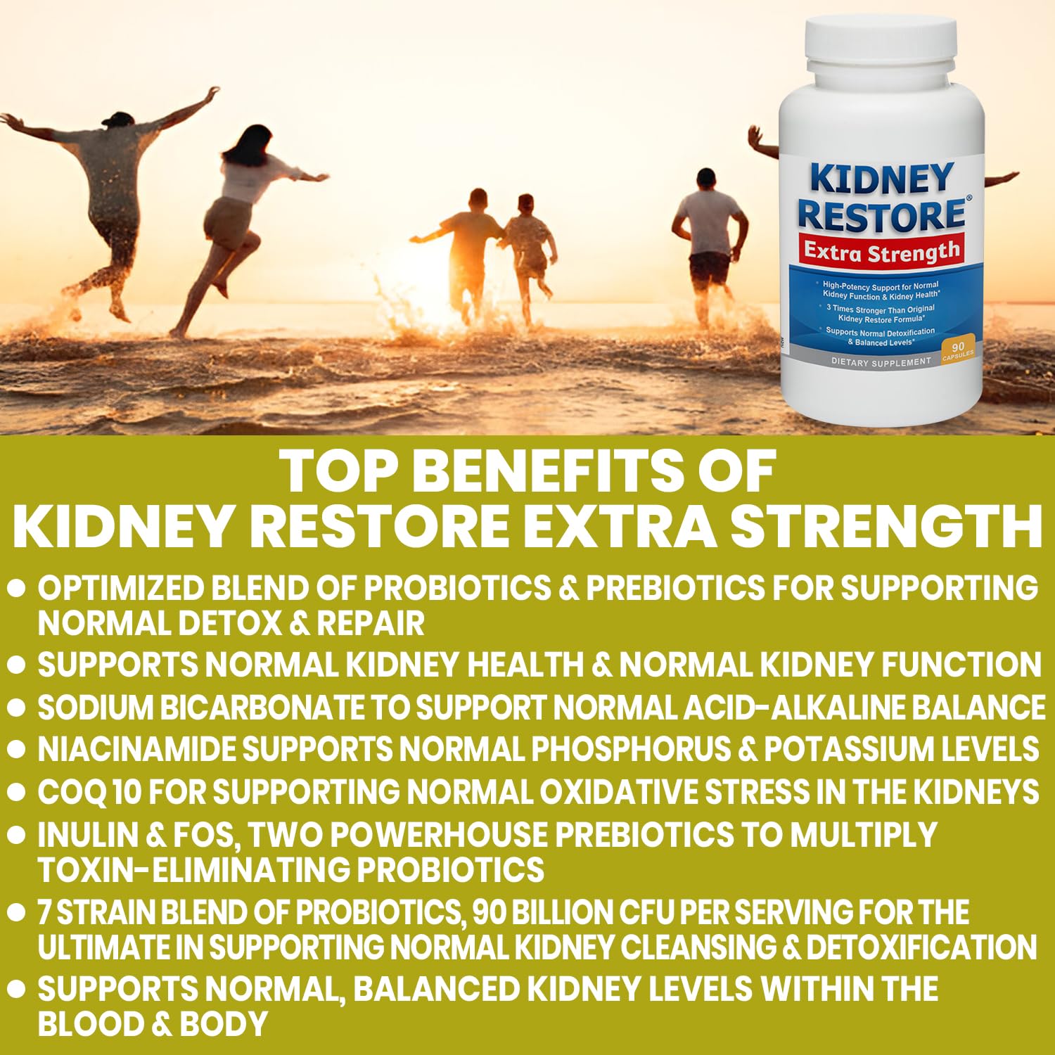 Kidney Restore Emballage et étiquette – emballage clair pour vérifier les ingrédients.