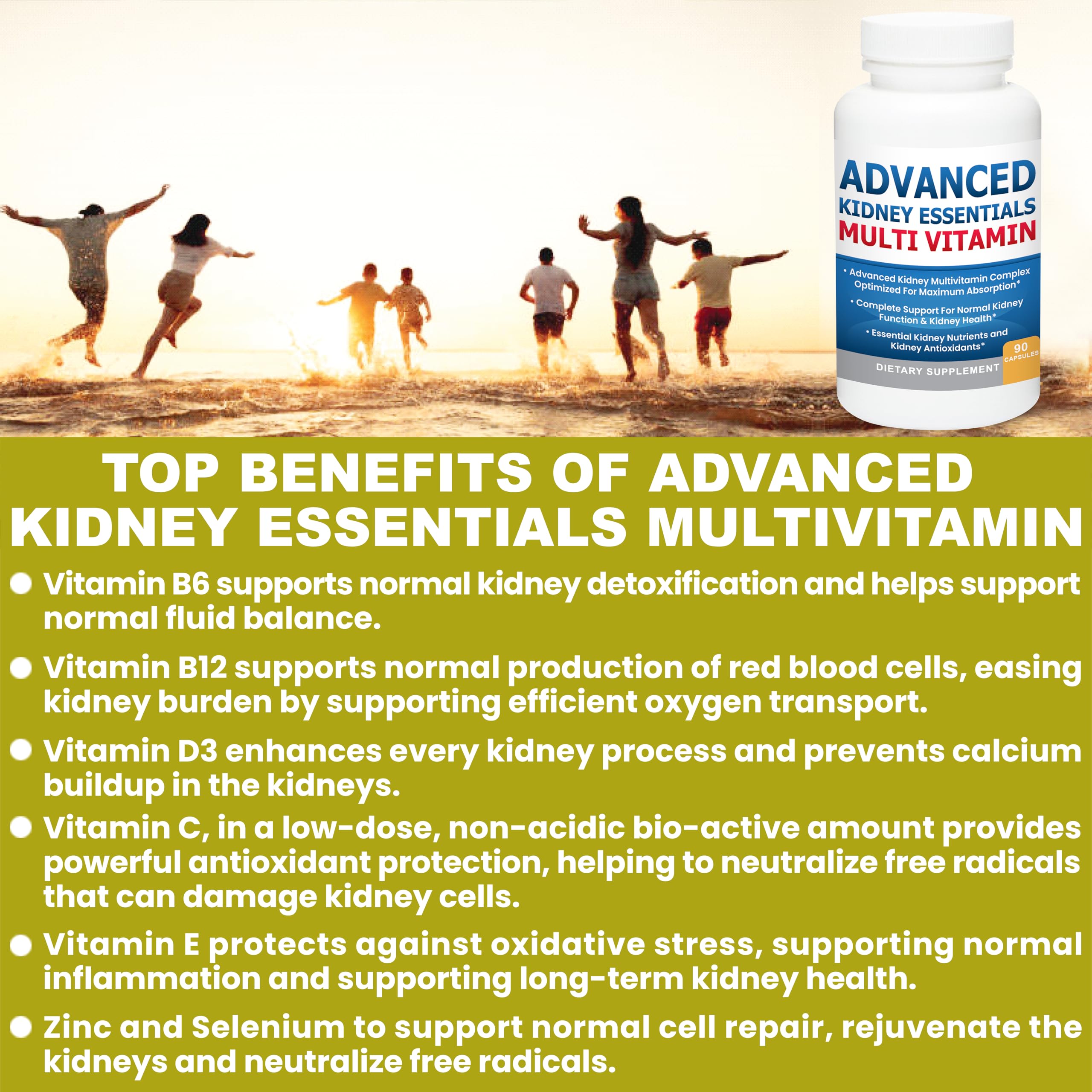 Kidney Restore ingredients complets: formule nutriments essentiels.