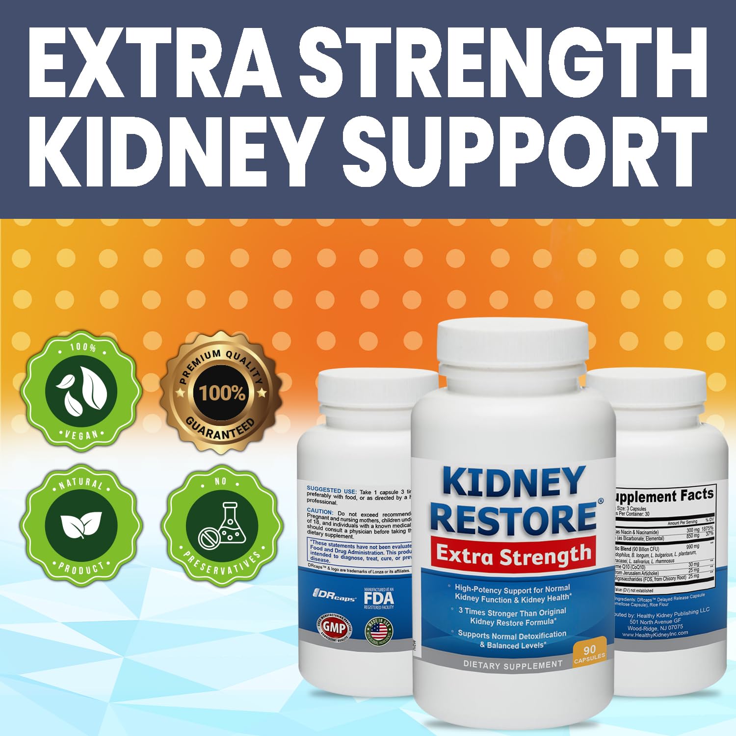 Kidney Restore Inuline-FOS – prébiotiques qui accompagnent la flore bénéfique pour les reins.