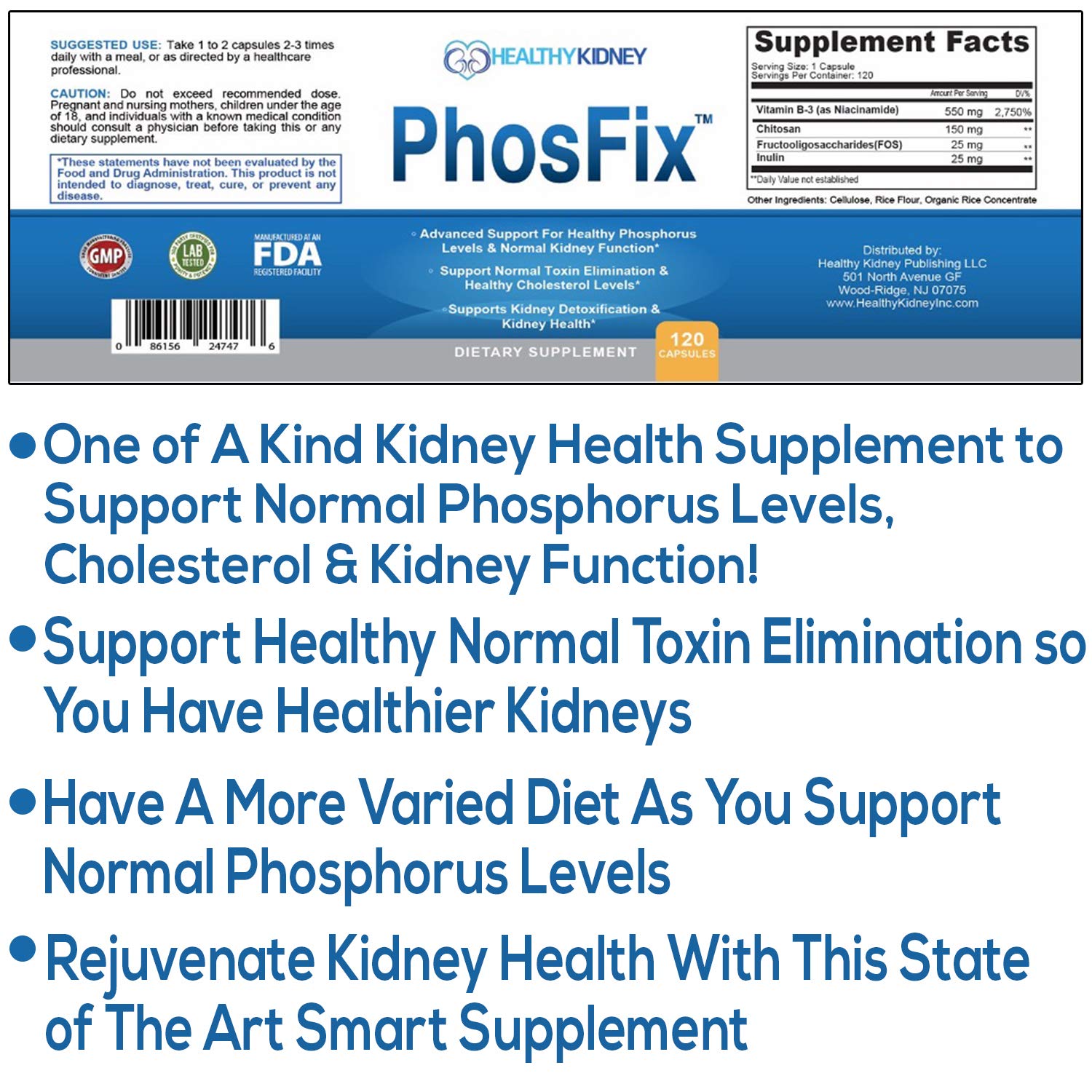 PhosFix composants, liste d’ingrédients clés pour une formulation naturelle.