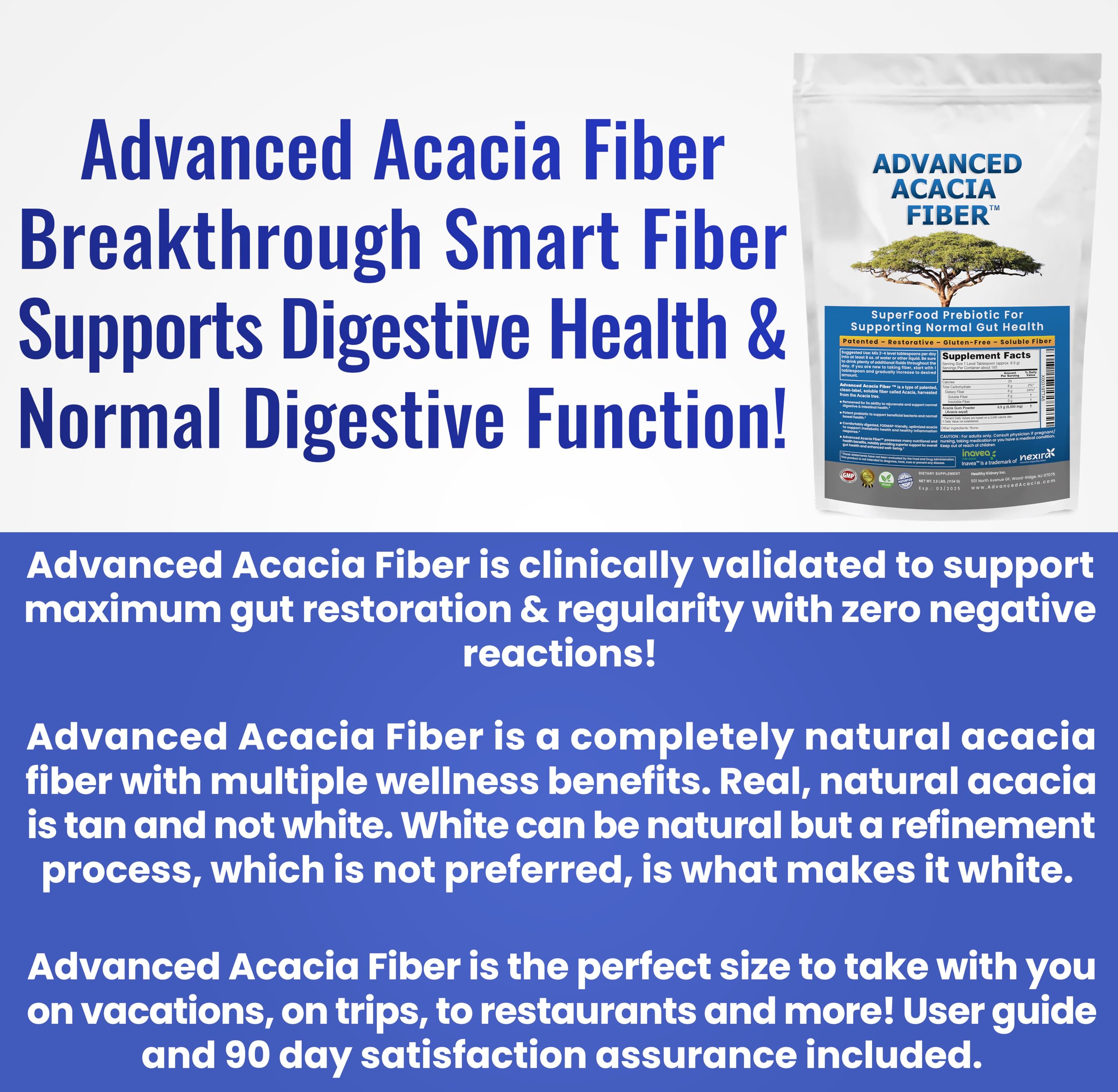 Étiquette Kidney Restore Avancée Acacia Fibre: bio et naturelle