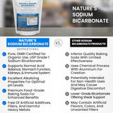 Détail de poudre bicarbonate de soude avec indication en grammes.