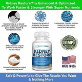 Kidney Restore, tableau ingrédients donnant un aperçu des actifs pour le soutien rénal.