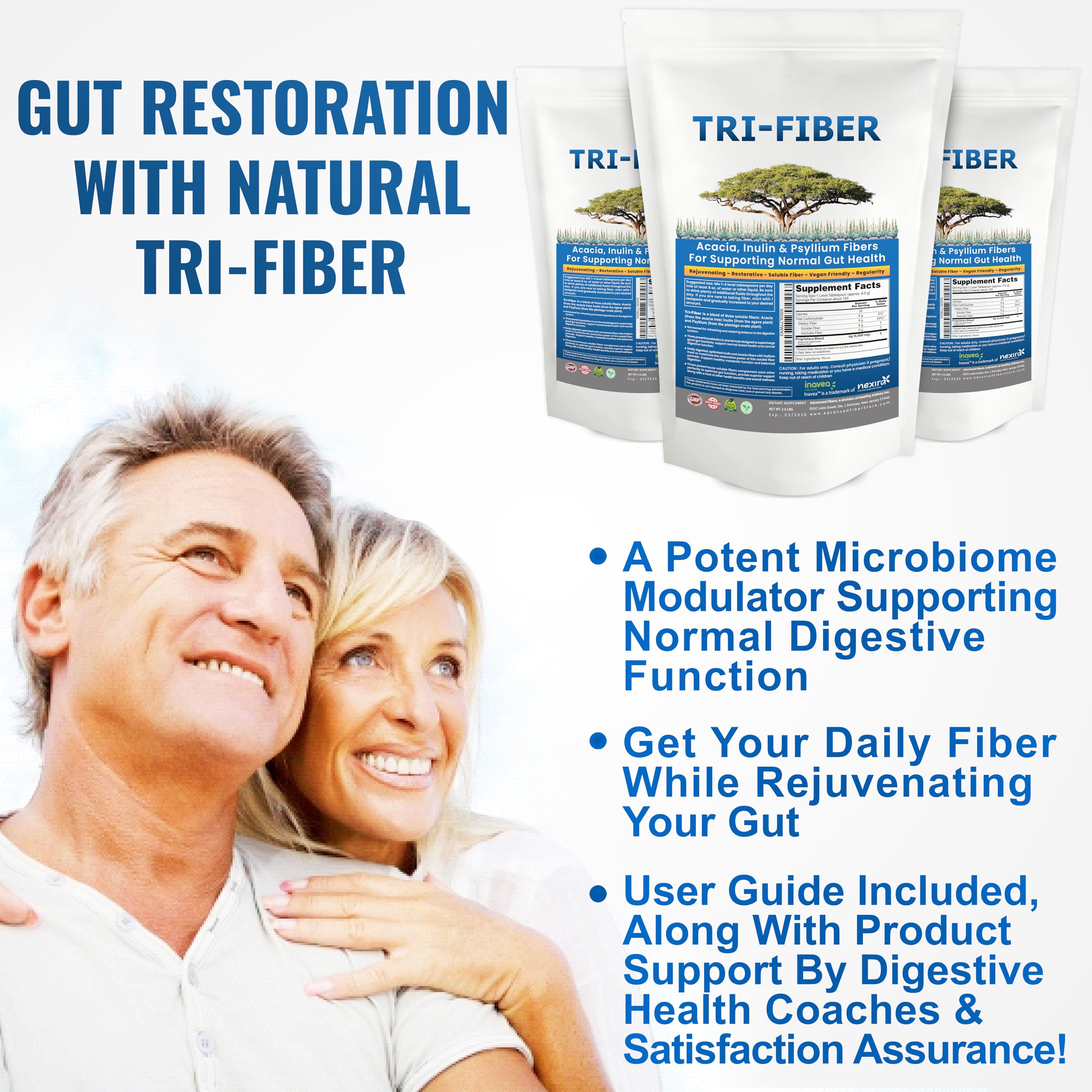 Tri-Fiber : dose cuillere incluse facilitant le dosage quotidien.
