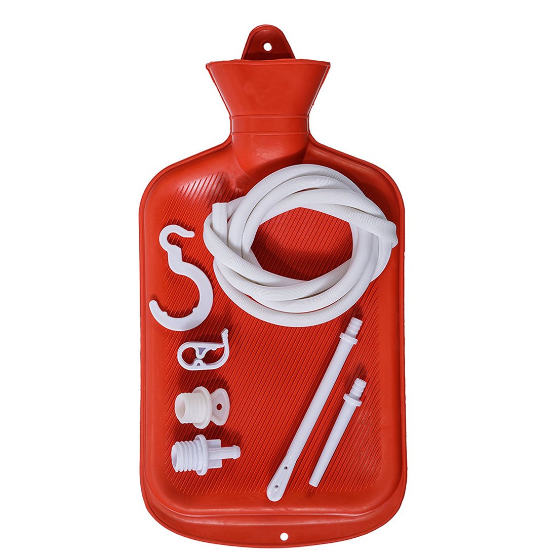 KIMANN Enema Sac rouge 2 quarts, prêt pour usage domestique et hygiénique.