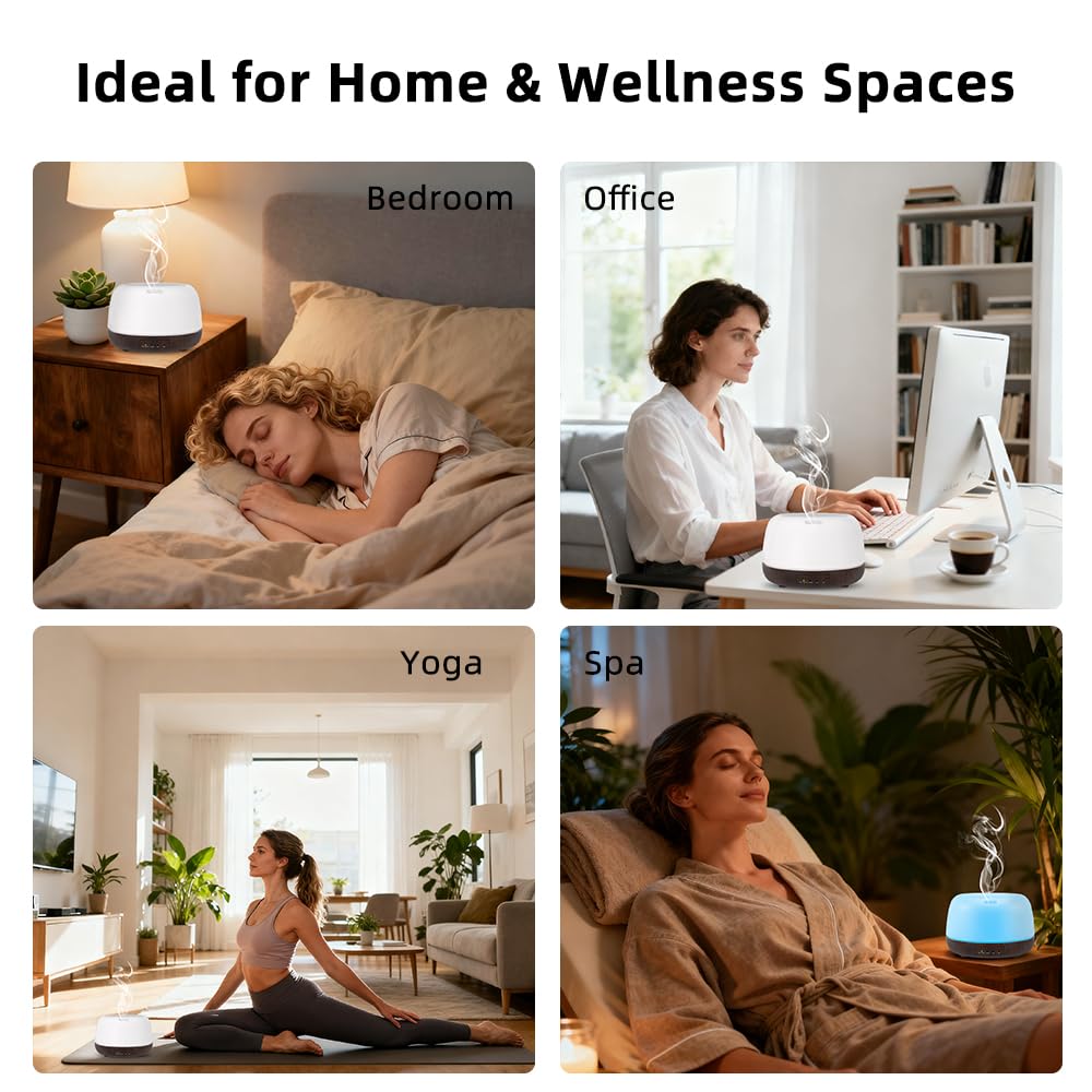 KIMWUVI diffuseur avec arrêt automatique, sécurité nocturne.