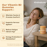 kindnature vitamine-b2 gummies ingrédients végan et sans OGM.