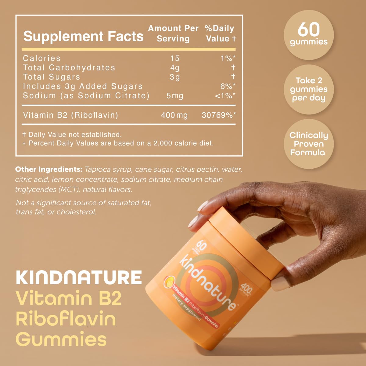 kindnature vitamine-b2 gummies tests tiers pour pureté et puissance.