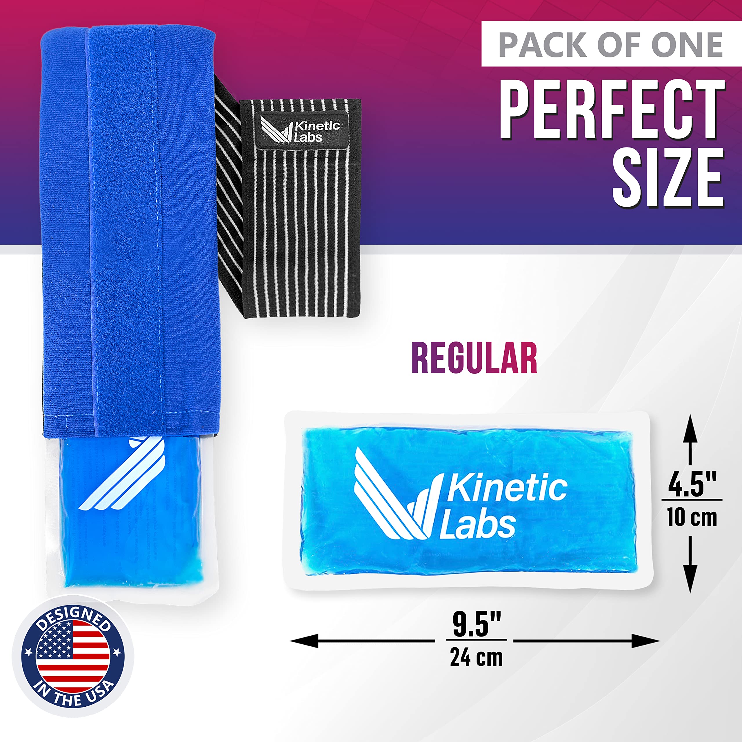 Kinetic Labs - bandeau glacé pour la cheville, polyvalent et réutilisable
