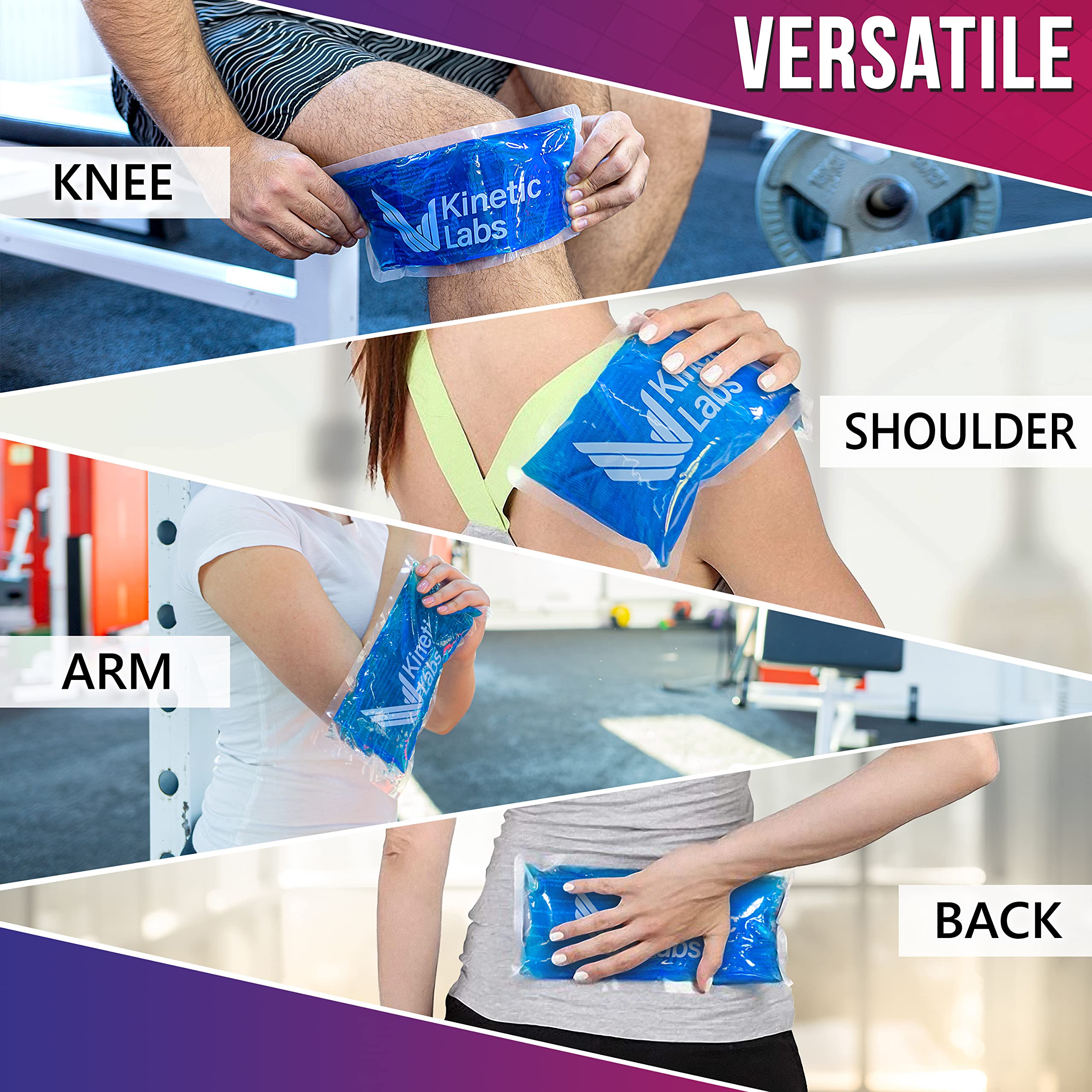 Kinetic Labs gel réutilisable pour tête et migraines, utilisation pratique