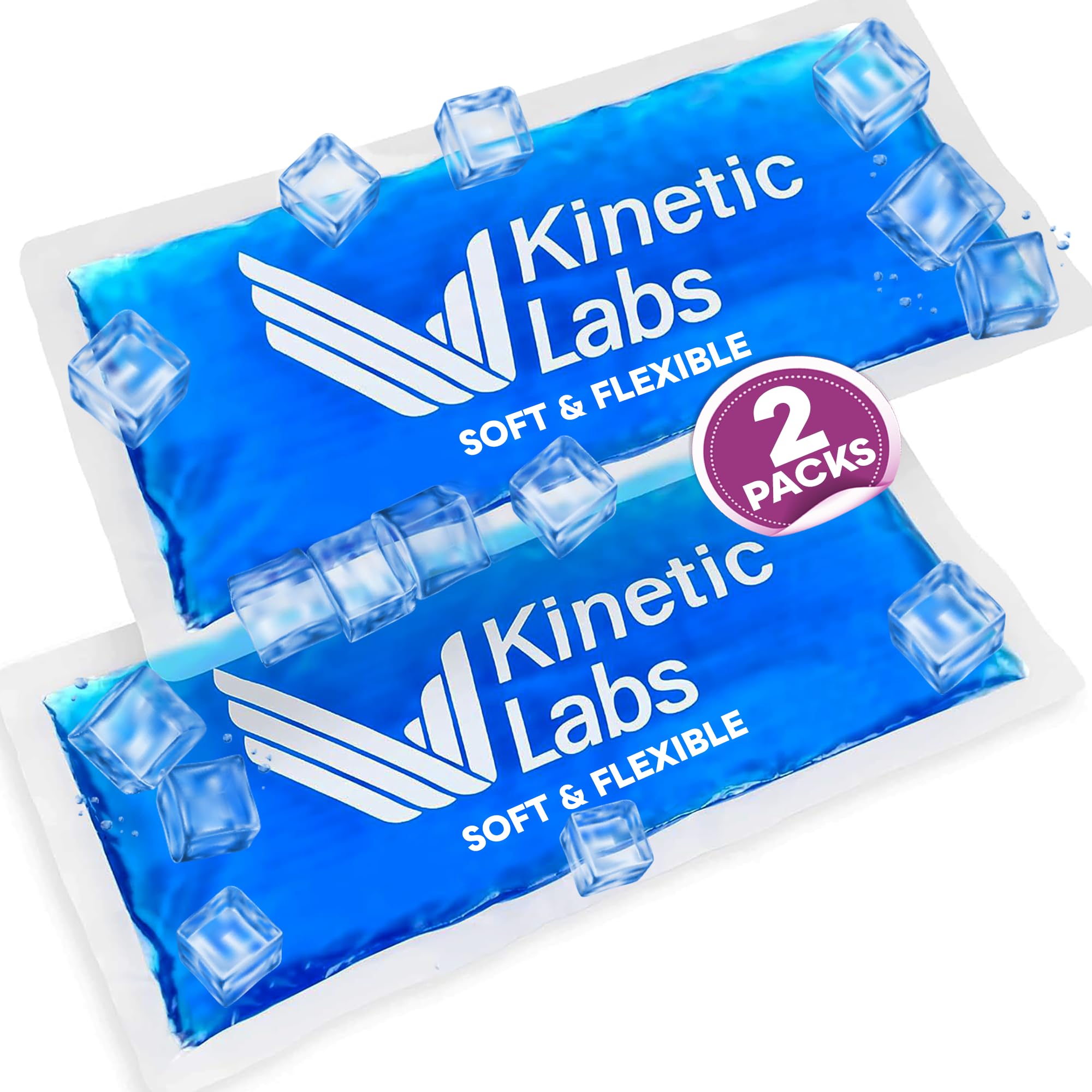 Kinetic Labs Soft Ice Pack: flexibilité constante pour un refroidissement ciblé.