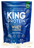 KING Protein : poudre whey isolate avec creatine en pot, recuperation rapide