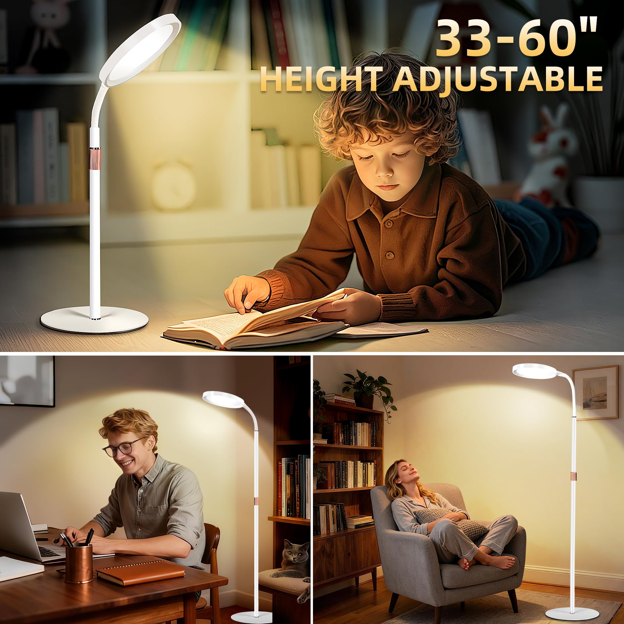 Lampe KingSom sans UV, lumière sûre pour des séances quotidiennes.