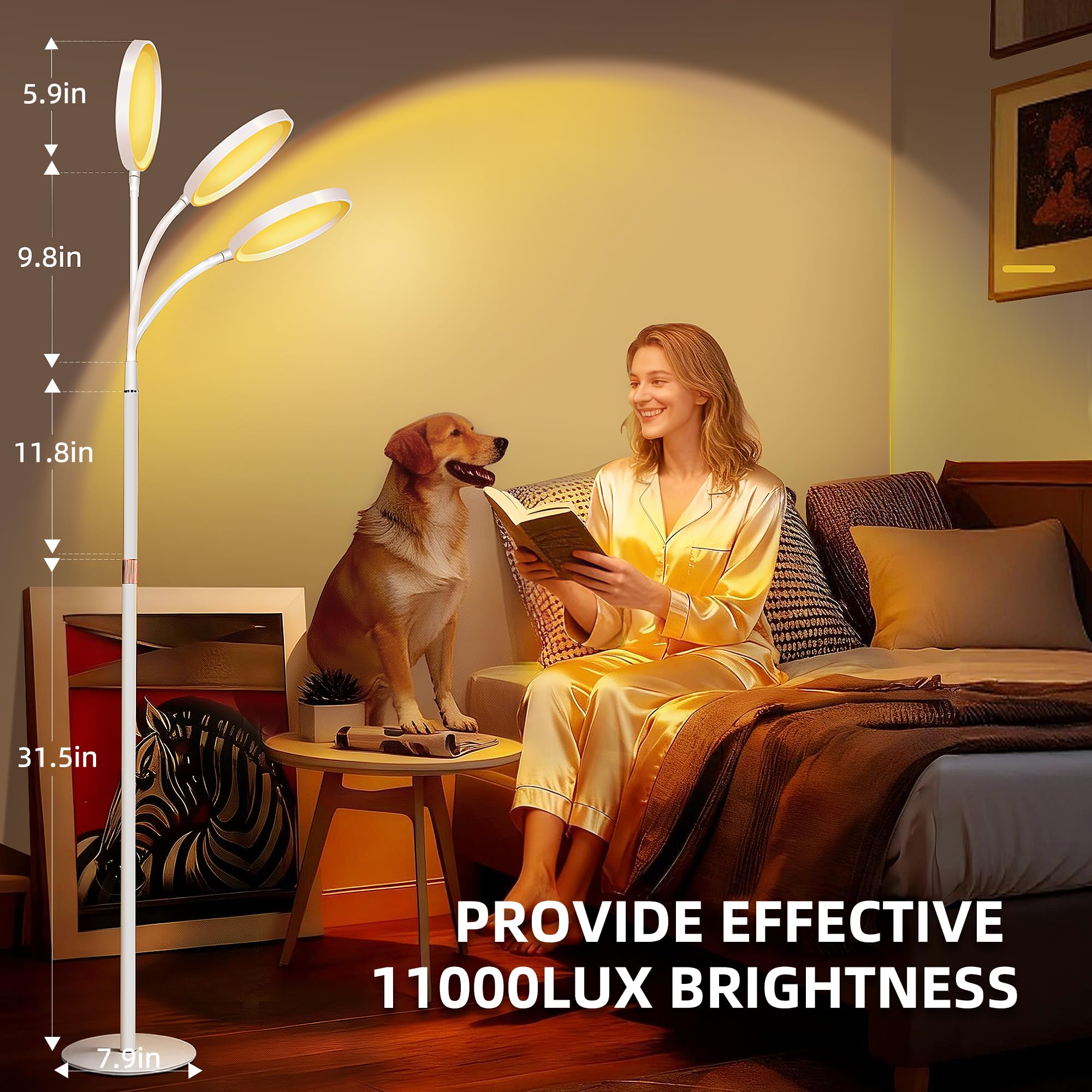 Trois températures de couleur KingSom (3000K-6000K) pour imiter différentes ambiances.