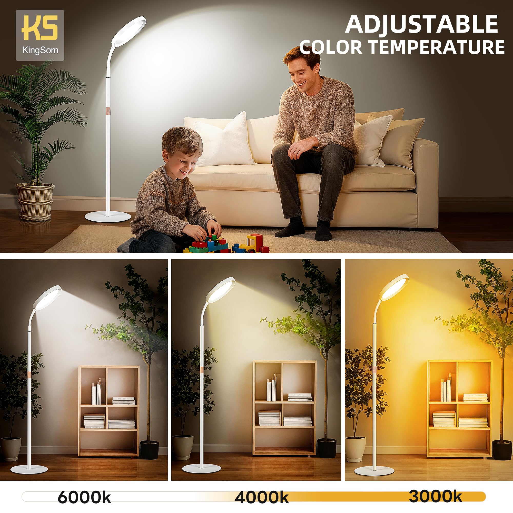 Tubes amovibles KingSom pour moduler la couverture lumineuse selon l’espace.
