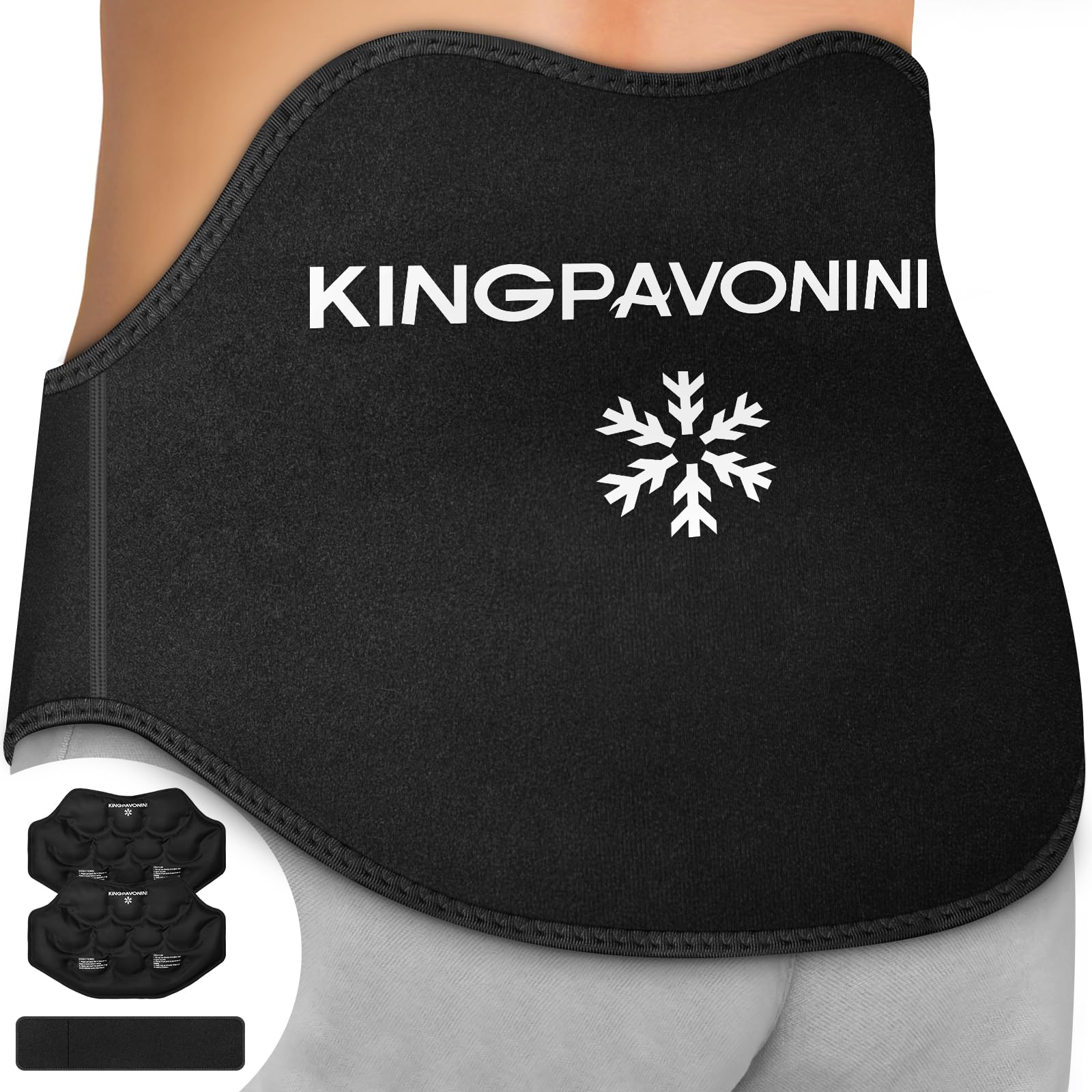 KingPavonini dos glace grand format, couverture étendue pour le bas du dos et relief ciblé.