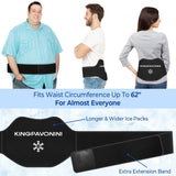 KingPavonini extension sangle lombaire, ceinture ajustable pour stabiliser l'appareil sans effort.