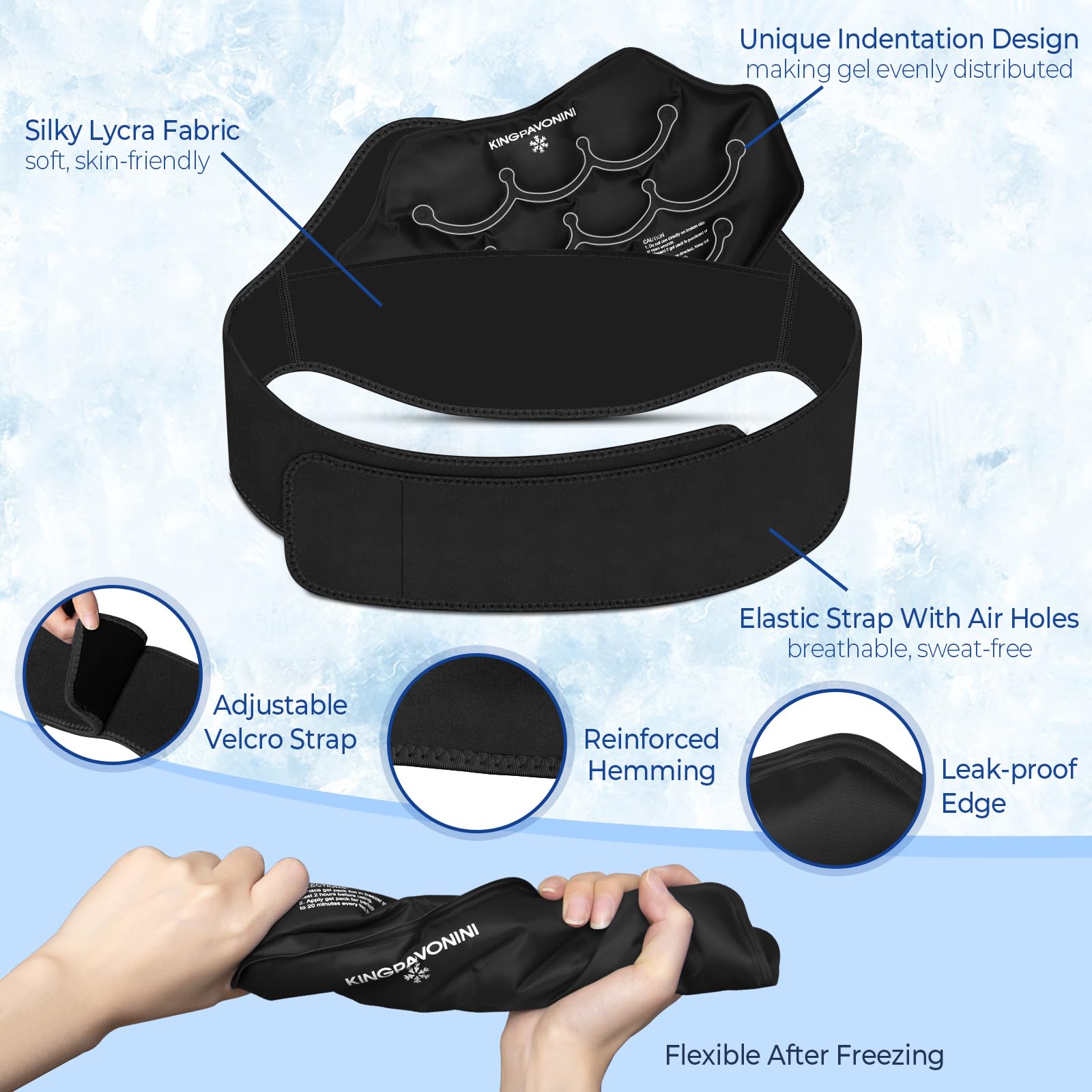 KingPavonini gel distribution uniforme, conception anti fuite pour application homogène.