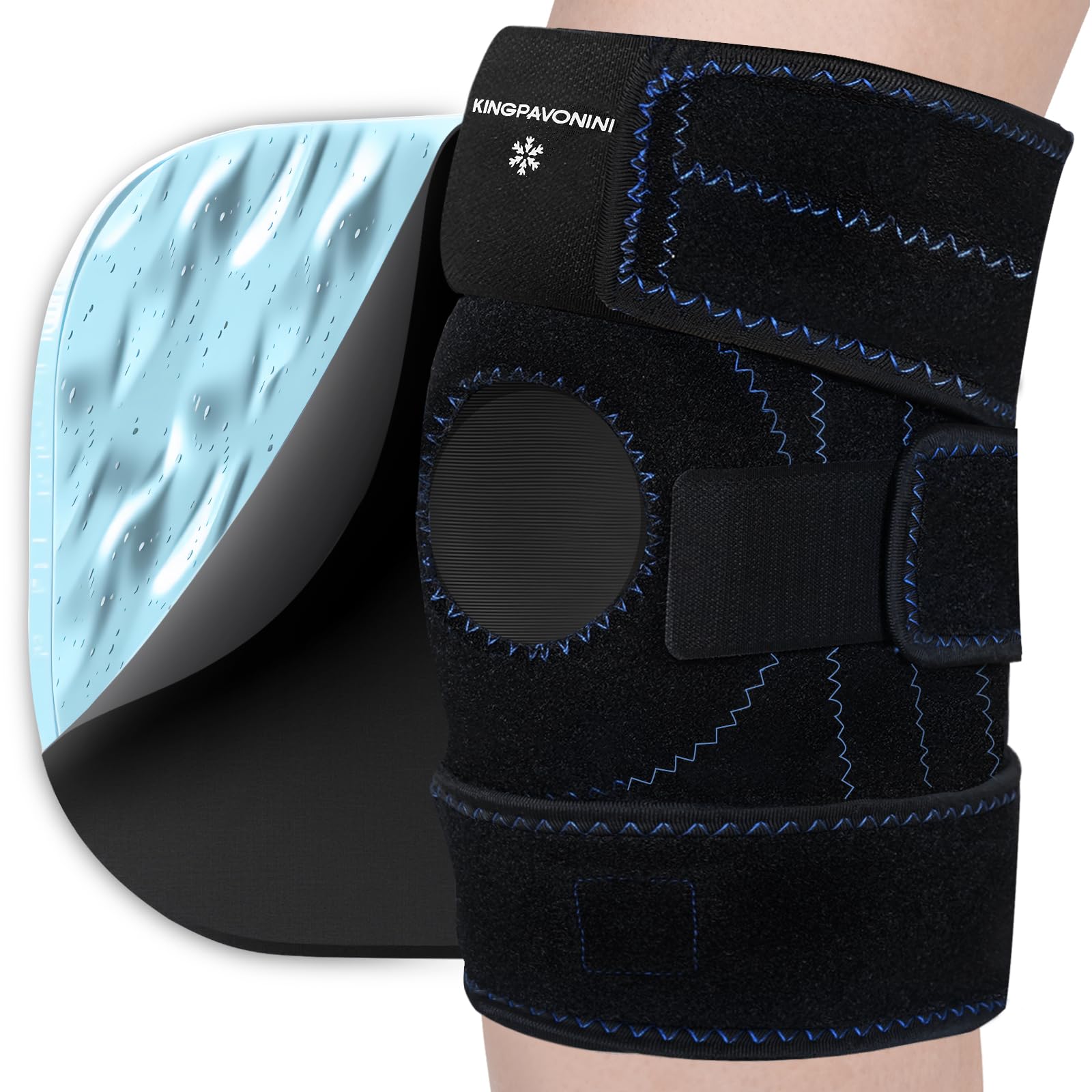 KingPavonini genou compresse gel 3en1 vue generale, thérapie polyvalente.