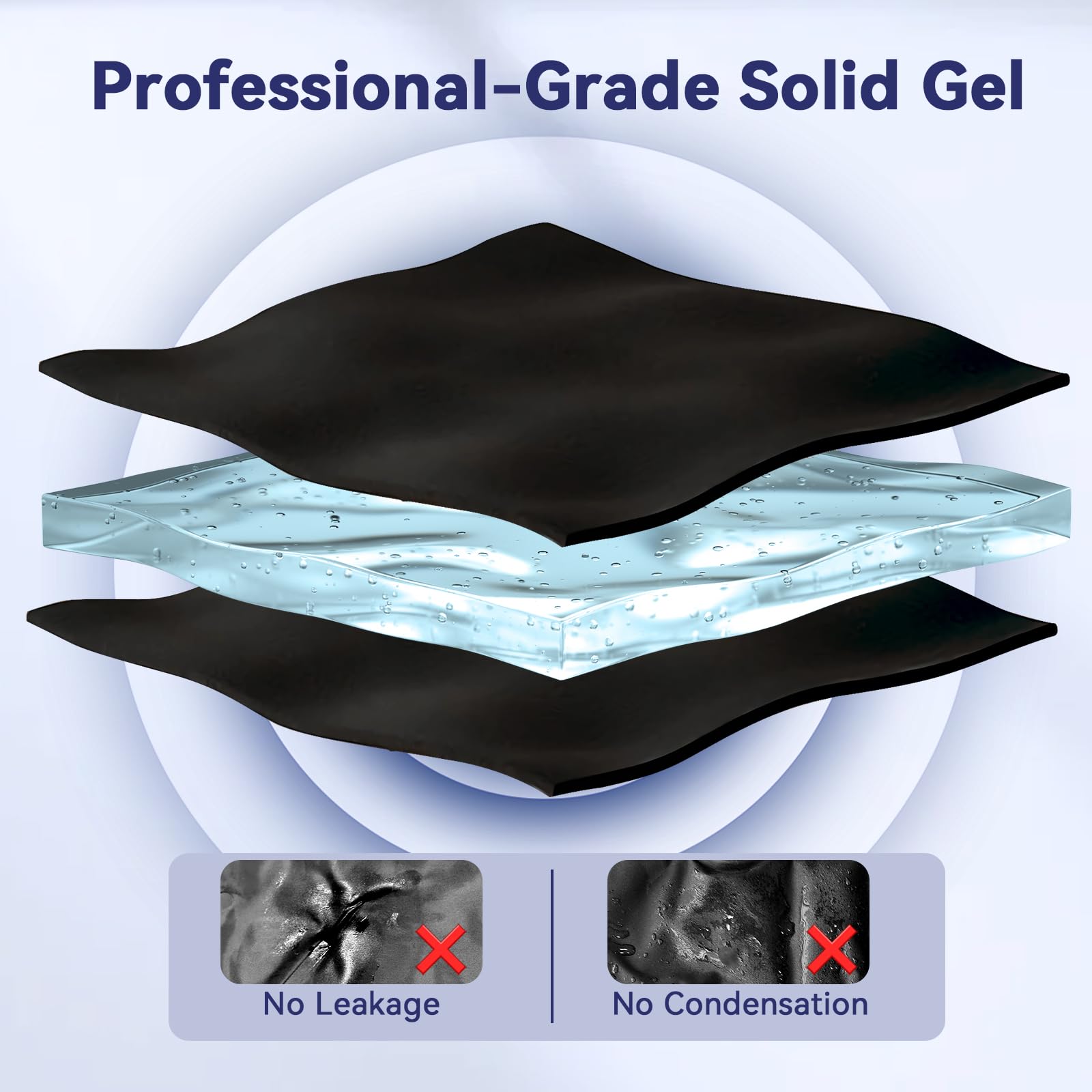 KingPavonini genou compresse gel avec sangles réglables pour maintien sûr.