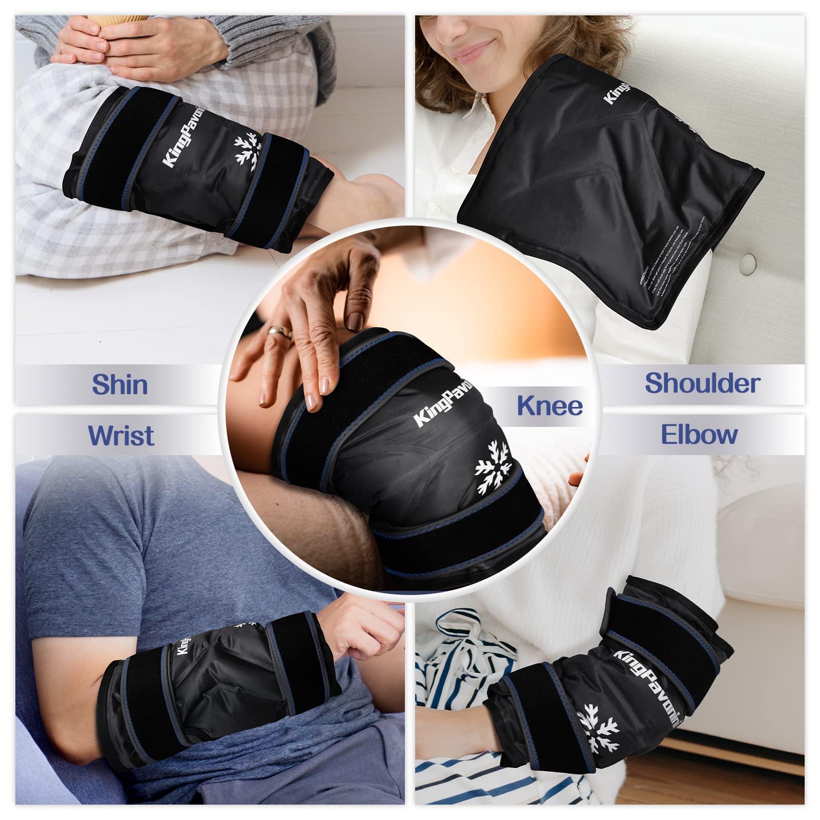 KingPavonini Genou XXL emballage réutilisable et pratique à utiliser.