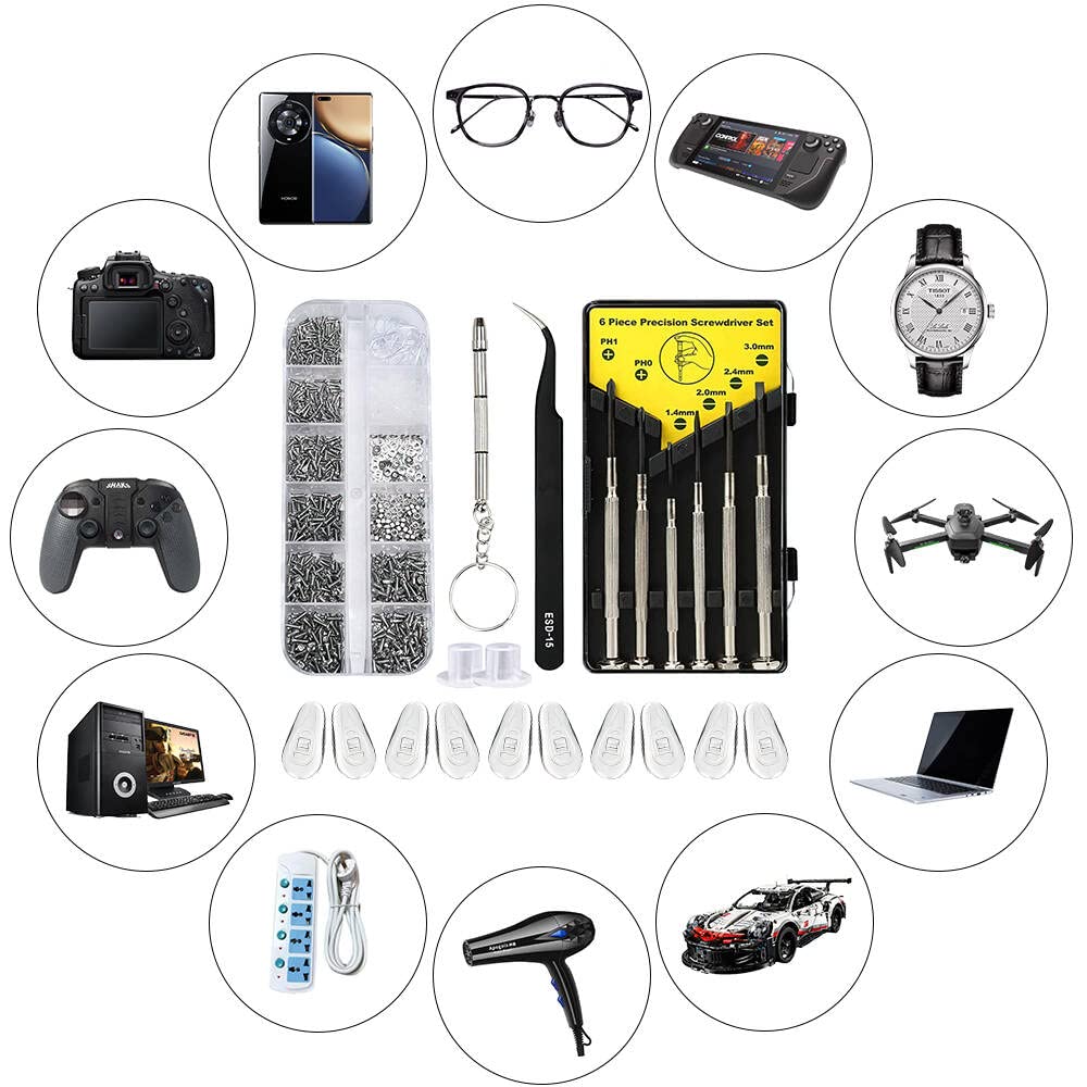 Kingsdun clé porte-clés avec tournevis micro pratique et portable
