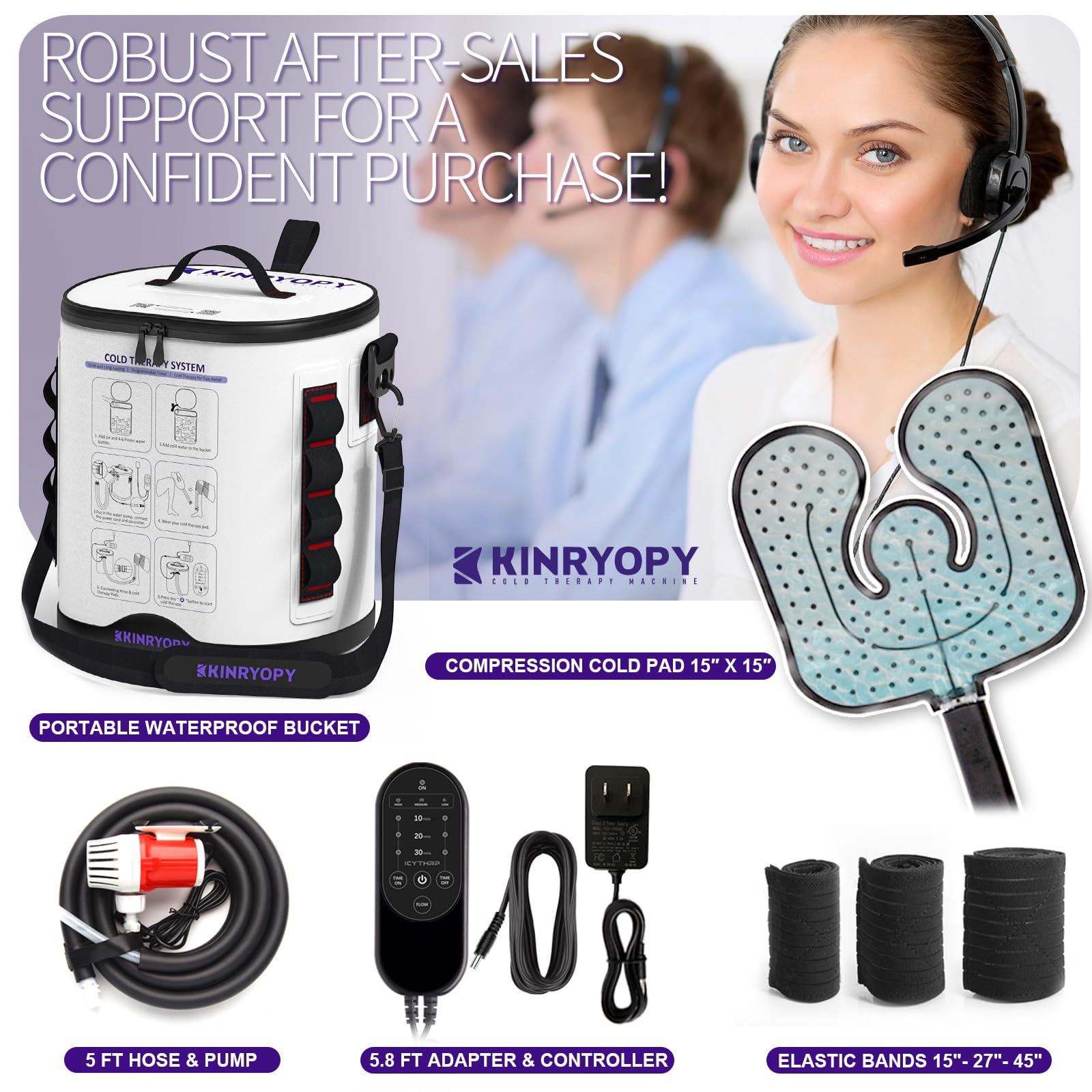KINRYOPY bouteilles congelables de 500 ml pour refroidissement durable.