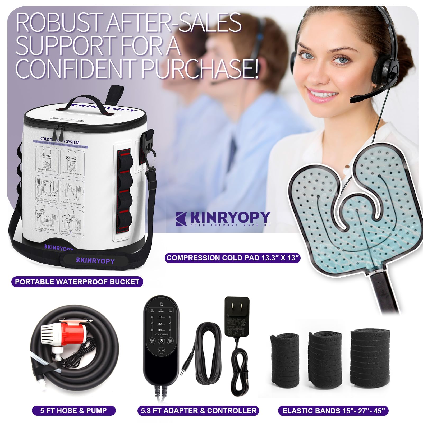 KINRYOPY bouteilles gel 500ml, refroidissement efficace et pratique.