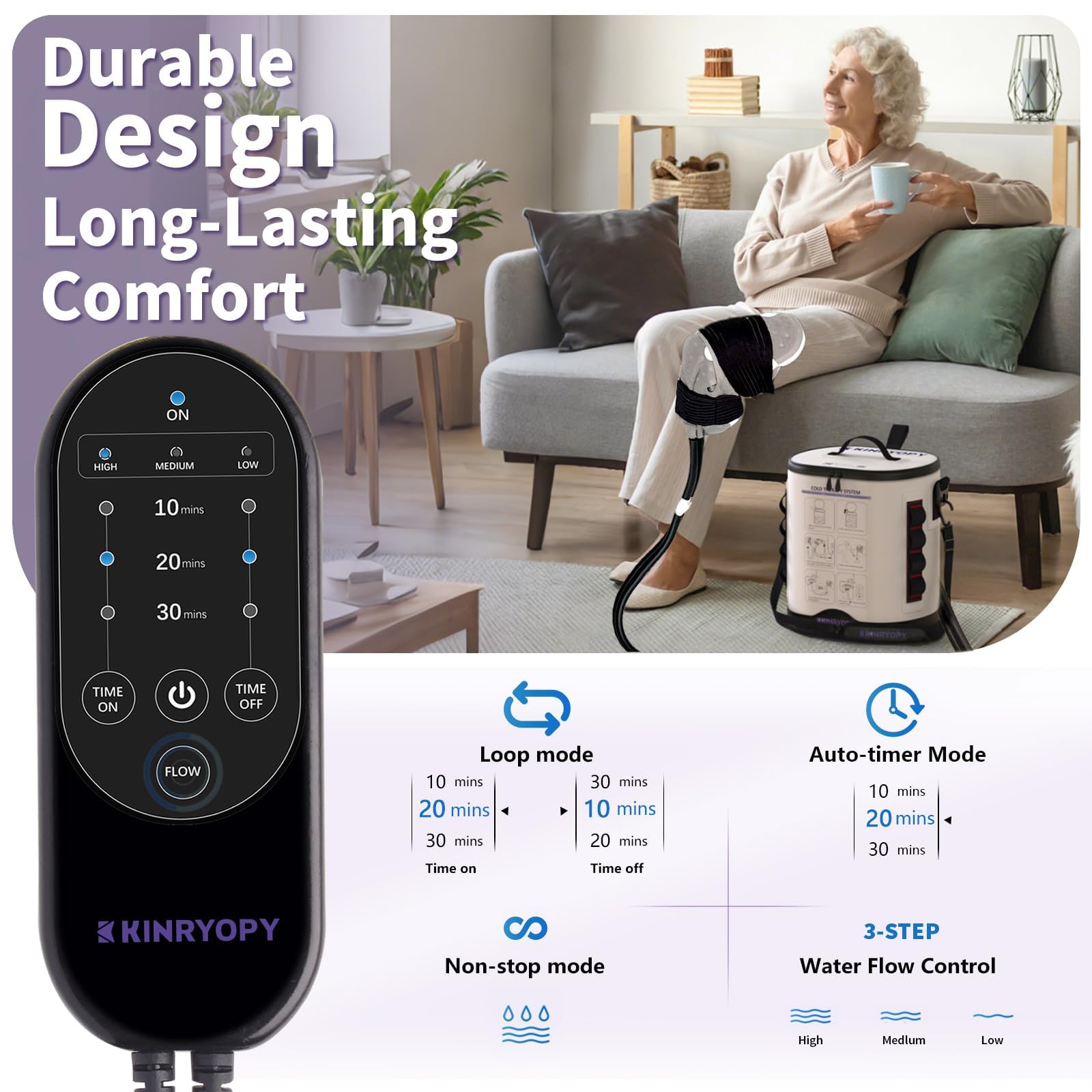 KINRYOPY sangles ergonomiques pour un maintien confortable.