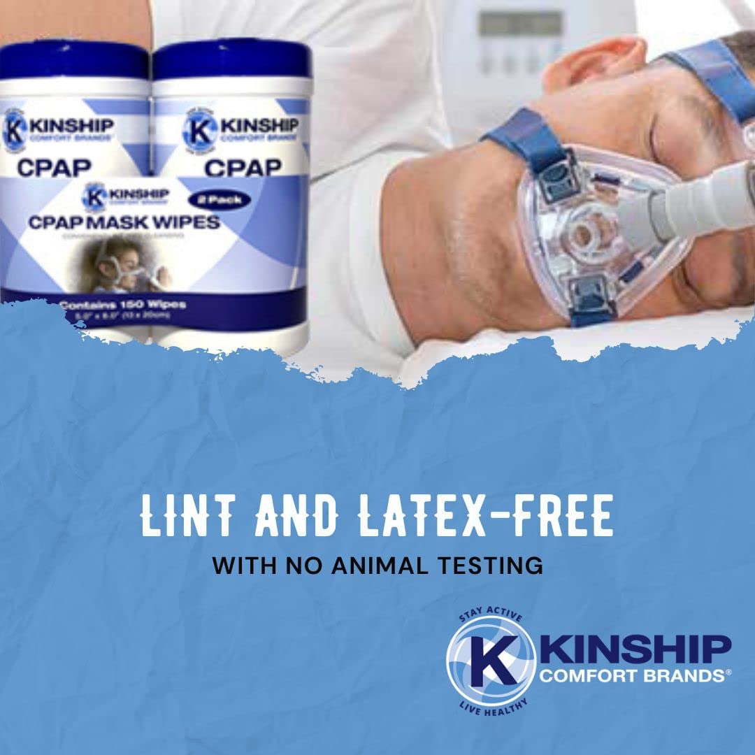 Kinship Comfort Brands, lingettes nettoyage dispositifs CPAP pour hygiène pratique.