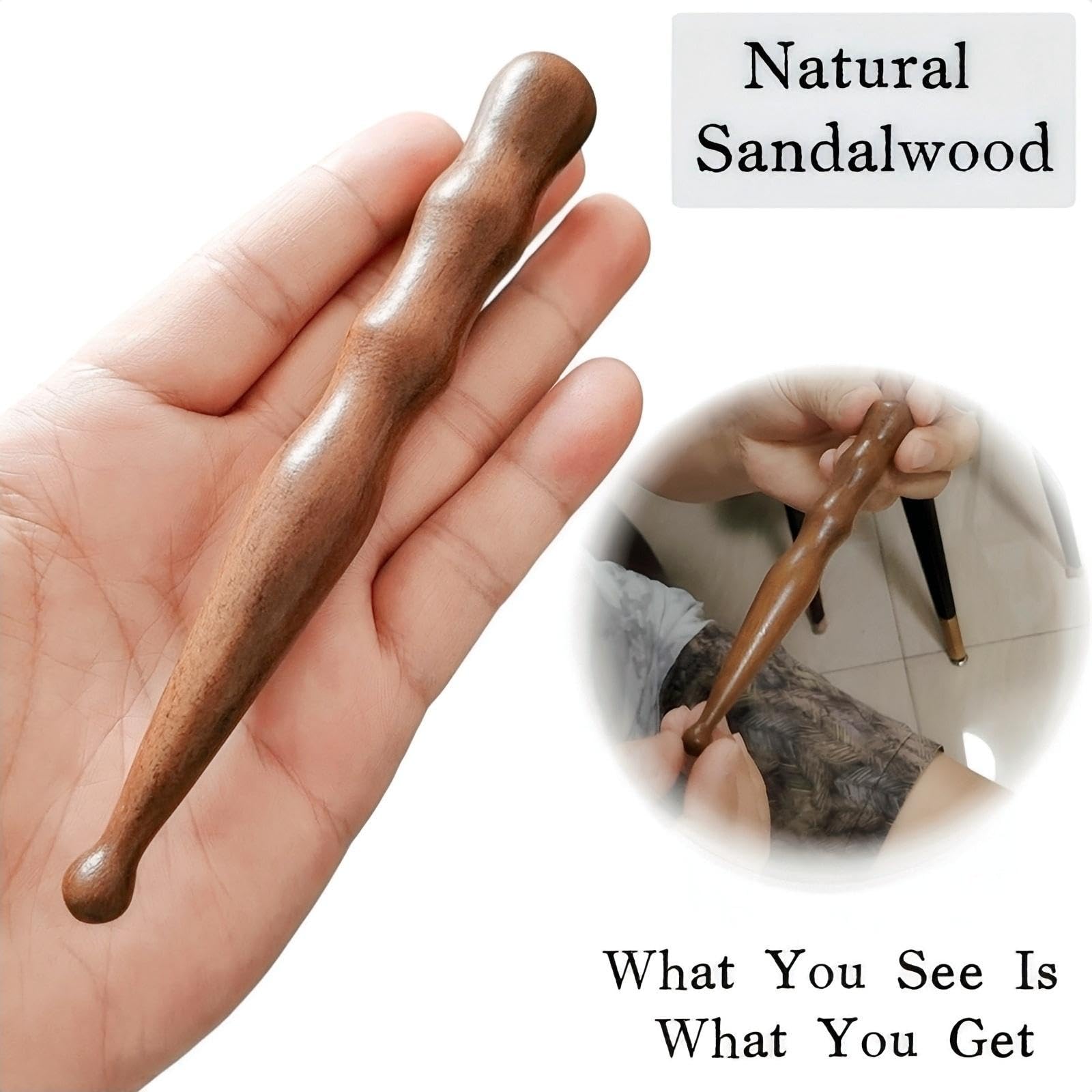 KINTEGOOD Poignée ergonomique en bois de santal pour une prise en main sûre
