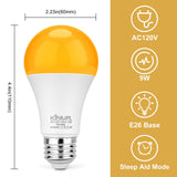 Ampoules Kinur Amber Sommeil A19 9W pour une lumière douce et économique.