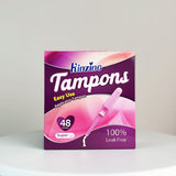 Tampons KINZINO coton sans chlore hypoallergenique pour douceur.