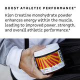Étiquette Kion Creatine affichant Creapure et pureté.