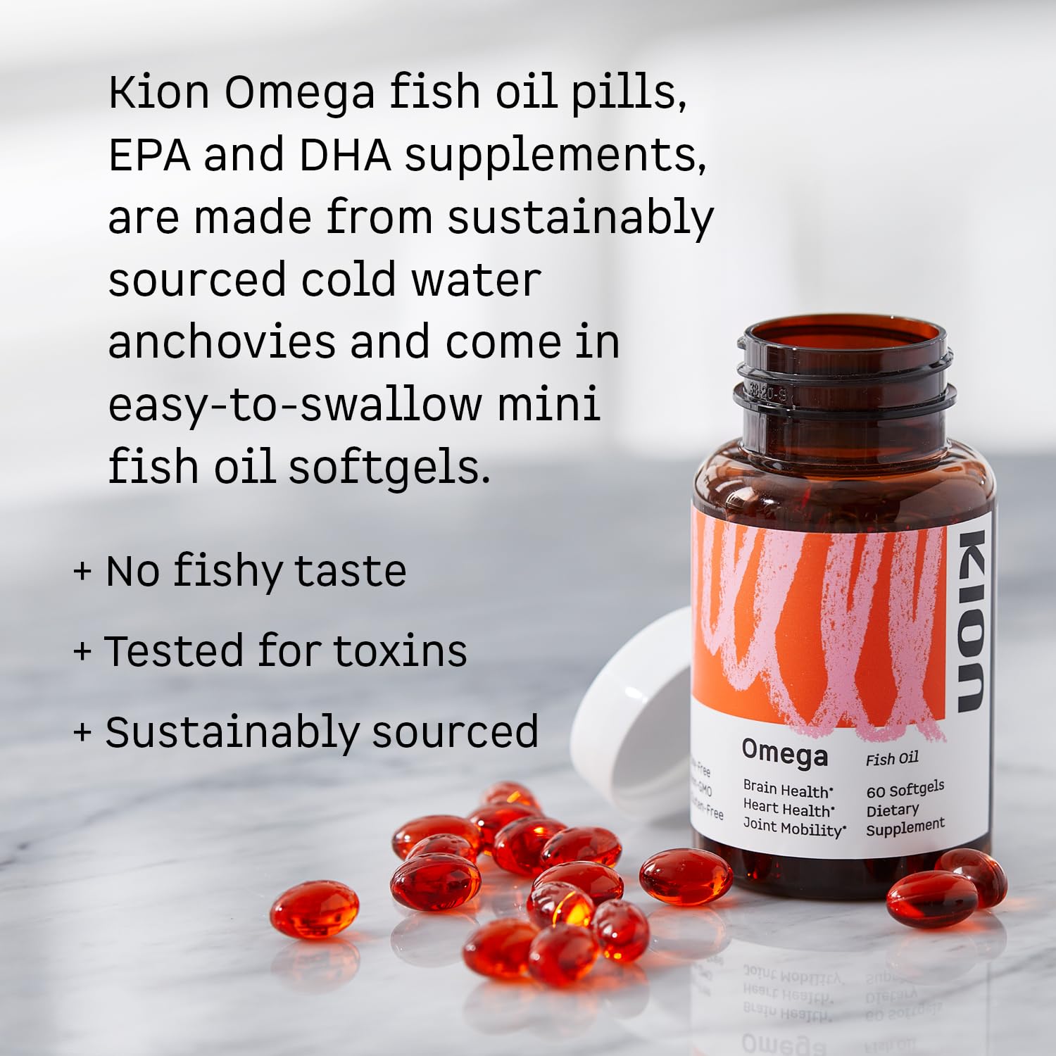 Kion Omega, gélules mini-poisson faciles à avaler