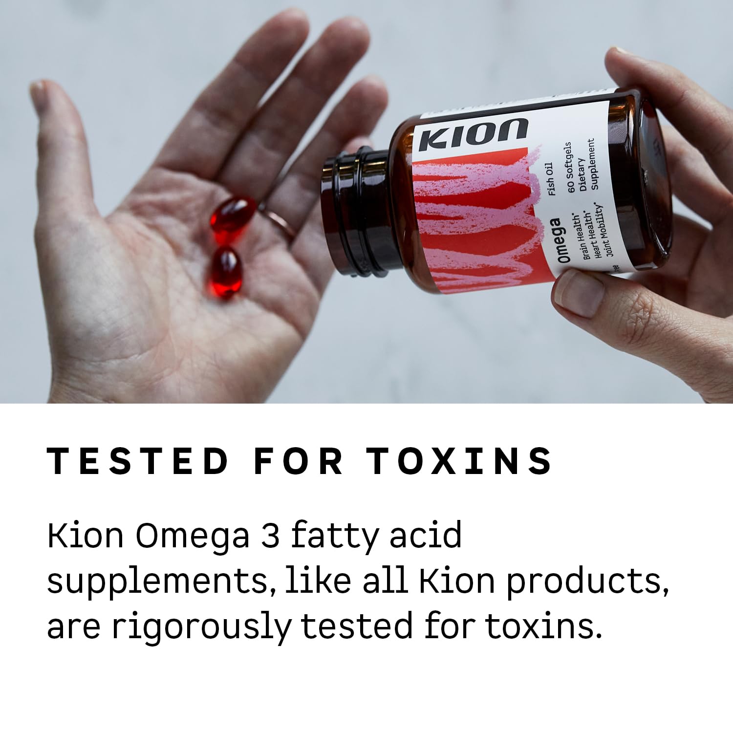 Kion Omega, préservé au romarin et astaxanthine pour fraîcheur