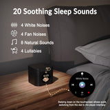 Kipcush Sleep Sound Machine proposant guides respiration visuels pour calmer l'esprit.